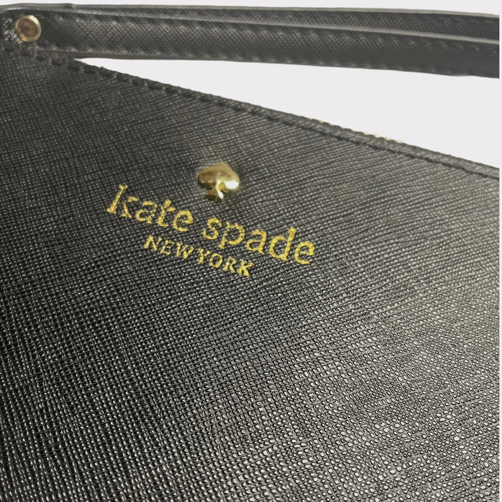 Kate Spade - Saffiano Leather Wristlet - Black w Gold Toned Hardware - Picture 4 of 8